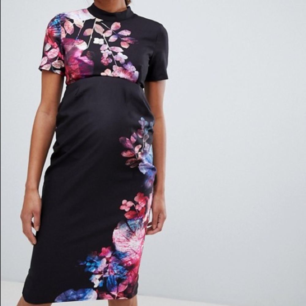 Maternity Pencil Midi Dress  - BUNDLE ME!